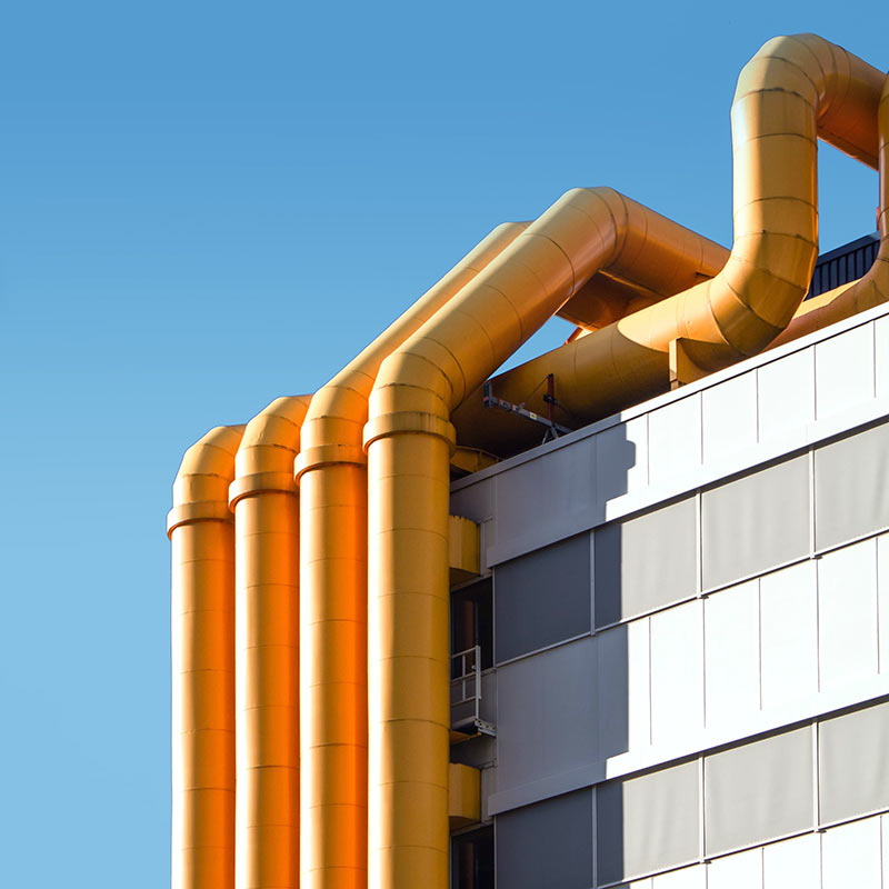 Exterior Orange Pipes